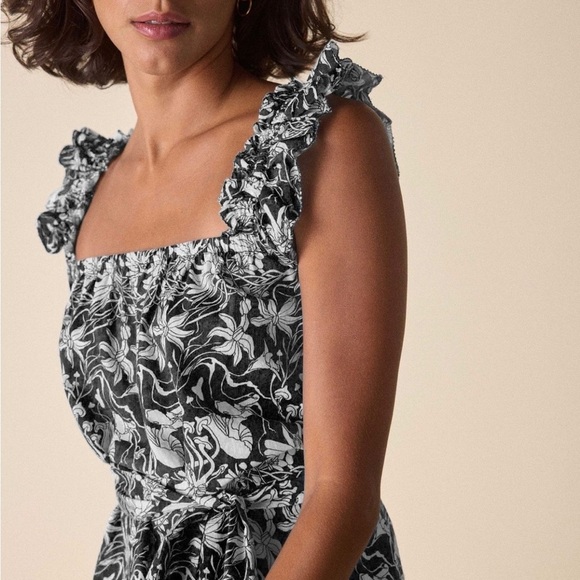 St. Roche NWT Woodrow Top Cropped Organic Cotton Women 10 Floral Mushroom Print - Picture 4 of 16